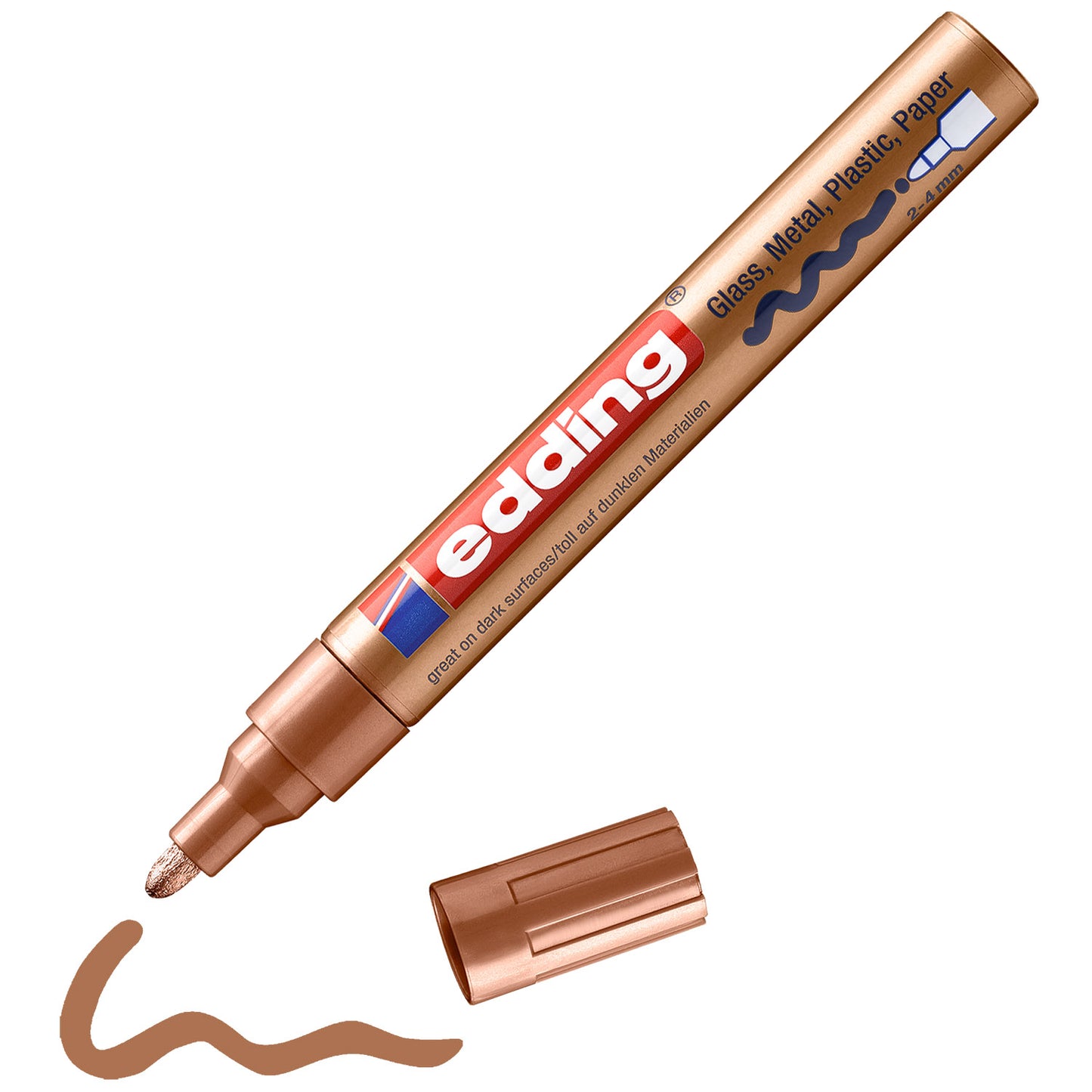 Marqueur de peinture brillante edding 750 2-4mm