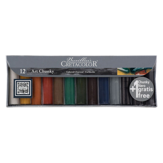 Cretacolor Art Stick, Chunky Coloured Charcoal, 13CT