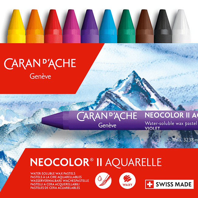 Caran d'Ache Neocolor II 水溶性ワックスパステル、単品＋セット