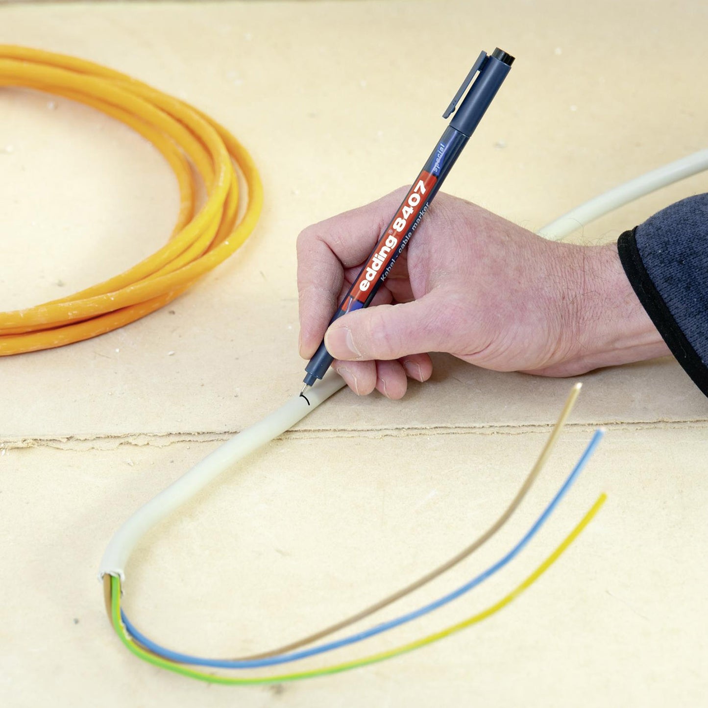 edding 8407 Marqueur de câble 0,3 mm, 4CT