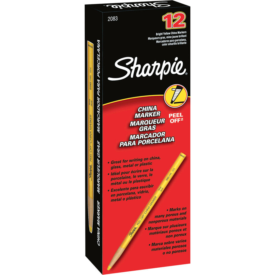 Sharpie Peel-Off China Wax Marker, Boîte de 12