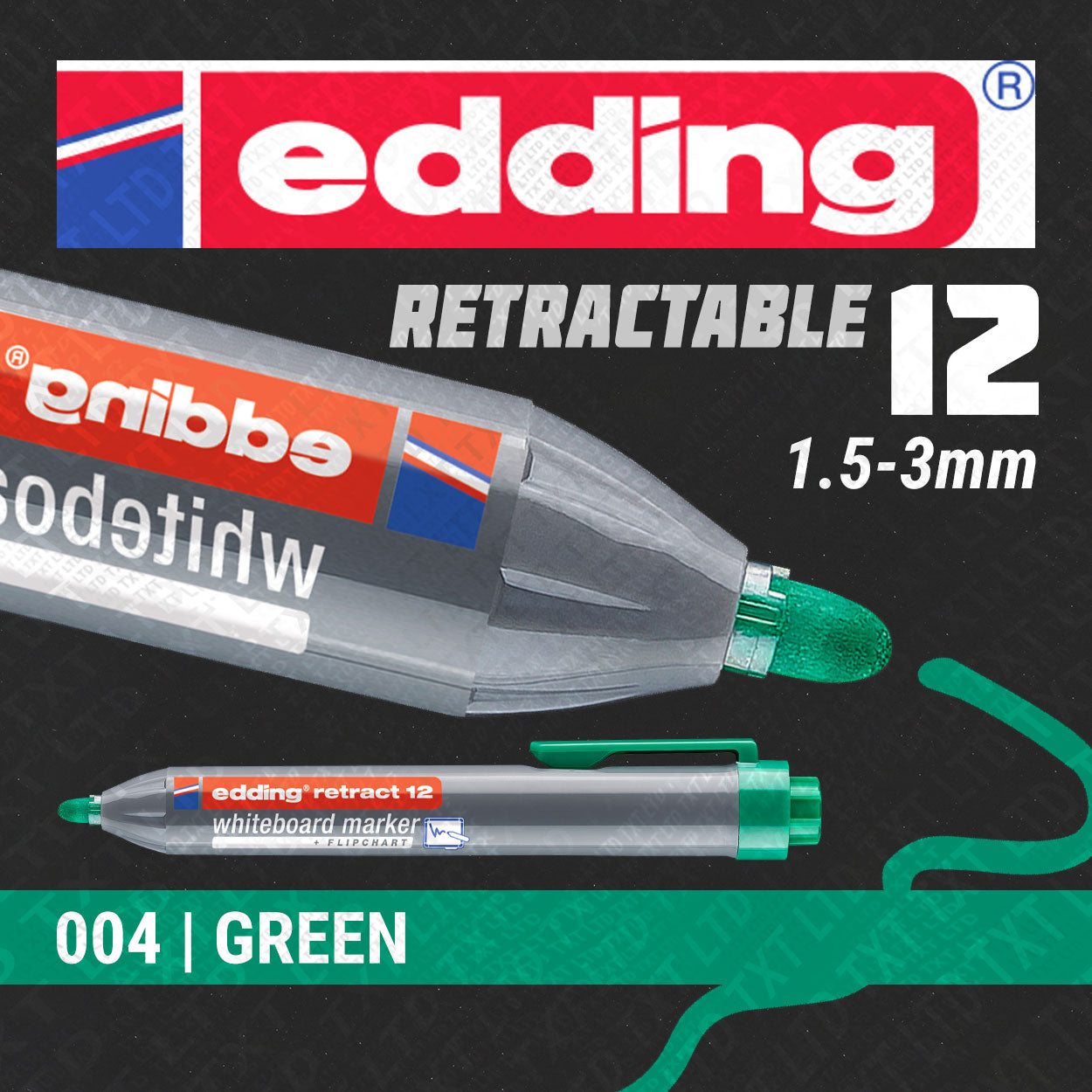edding 12 marcadores retráctiles para pizarra blanca/rotafolios de 1,5 a 3 mm