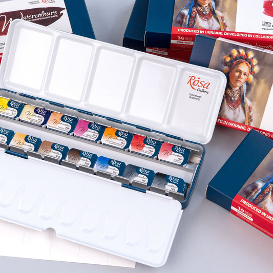 ROSA Gallery Watercolours, Portrait Set, 14x 2.5ml Pans