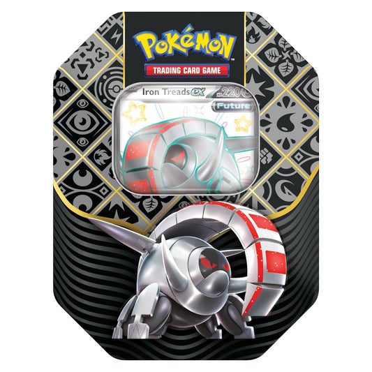 Pokémon TCG Paldean Fates 4-Booster Tin, Iron Treads