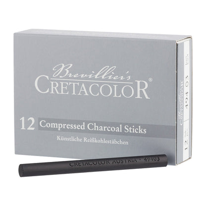 Cretacolor Compressed Charcoal, 12CT