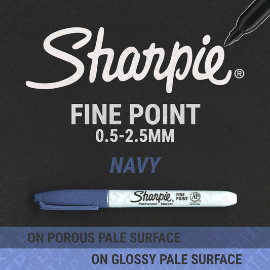 Pennarello Permanente Punta Fine Sharpie, Navy