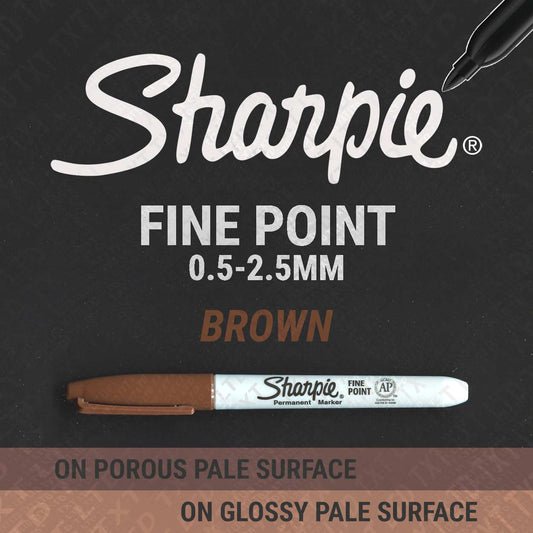 Pennarello Permanente Punta Fine Sharpie, Marrone