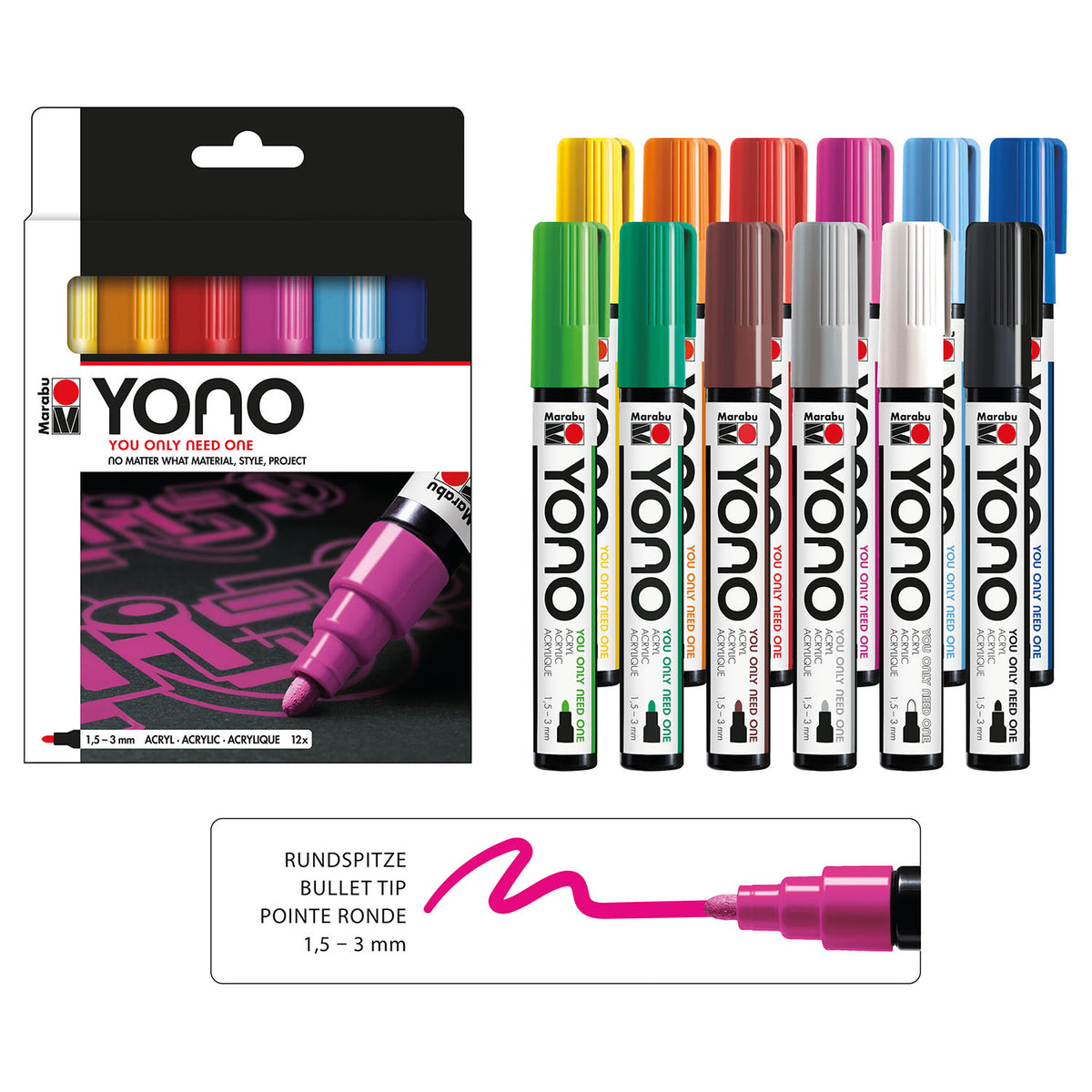 Marabu YONO Y103 1.5-3mm Acrylic Marker
