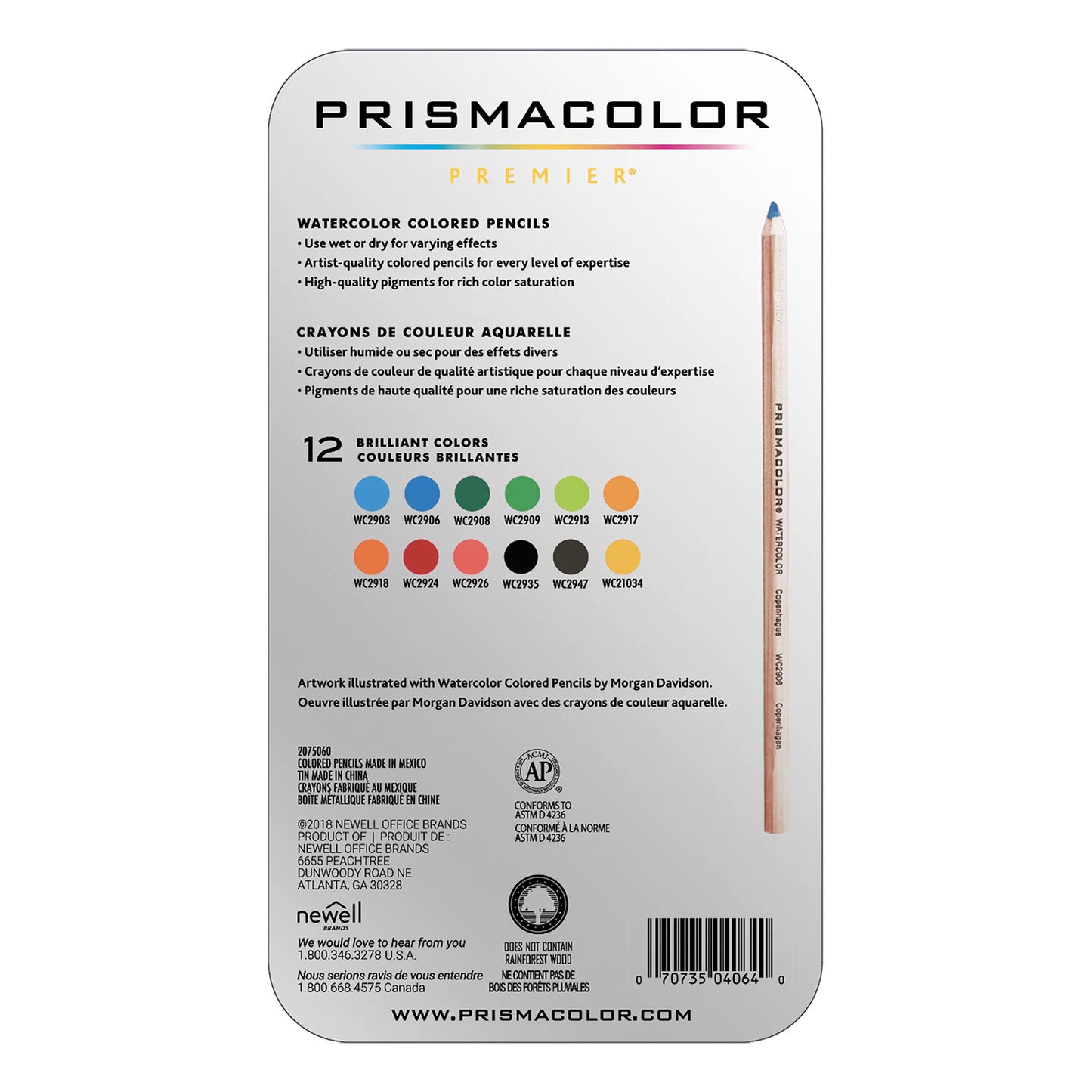 Lápiz acuarelable Prismacolor Premier, 12 u.