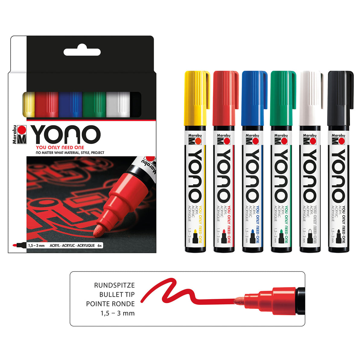 Marabu YONO Y103 1.5-3mm Acrylic Marker