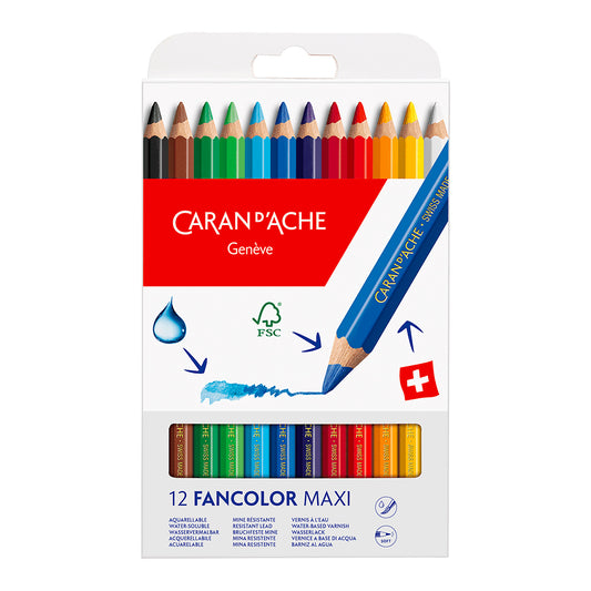 Caran d'Ache FANCOLOR Maxi Crayon, 12CT