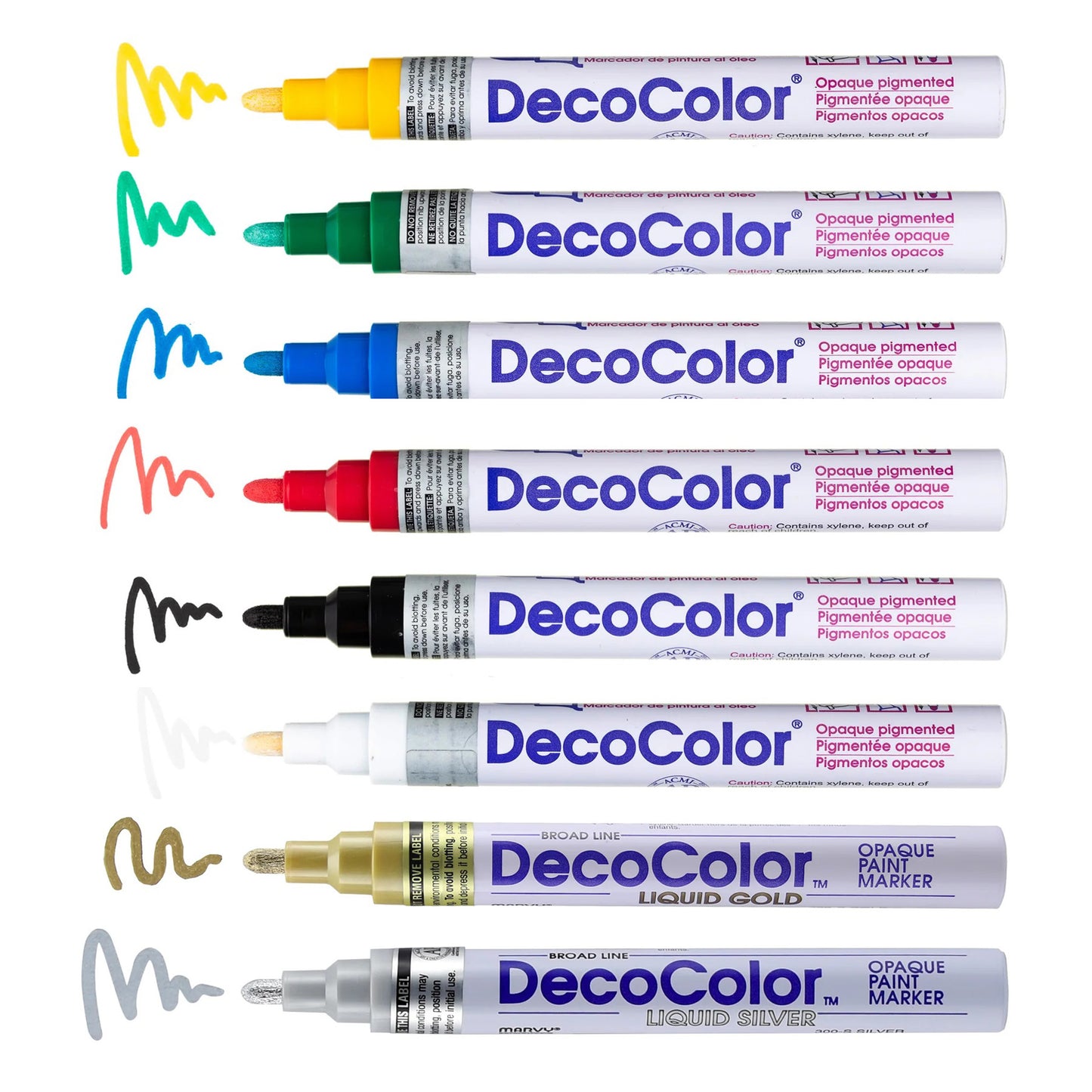Decocolor Farbmarker, 6 mm breite Rundspitze