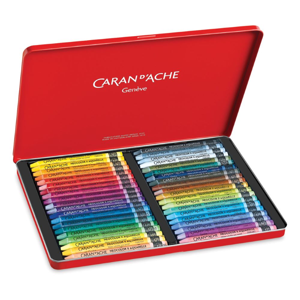 Caran d'Ache Neocolor II Water-Soluble Wax Pastel, Singles + Sets