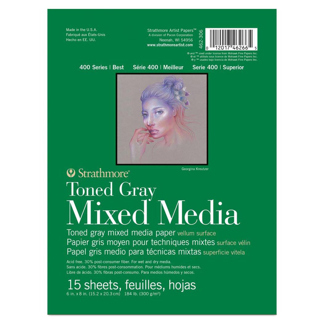 Strathmore 400-Series Mixed Media Pad, 6in x 8in, 15-sheet