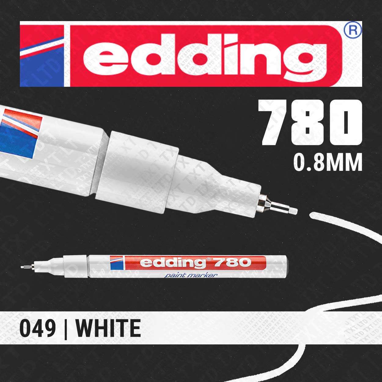 Edding 0.8 mm Permanent Marker - White